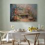 Taulu - Flowery bench - impressionist painting full of flowers