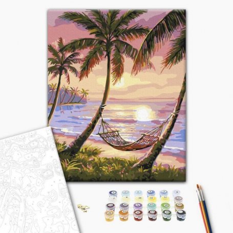 DIY kangas maalaus - Relaxation in paradise