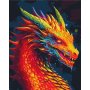 DIY kangas maalaus - Multicoloured dragon