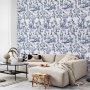 Tapetti - Blue antique – a delicate pattern with Greek and botanical motifs