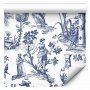 Tapetti - Blue antique – a delicate pattern with Greek and botanical motifs