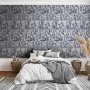Tapetti - Blue antique – a delicate pattern with Greek and botanical motifs
