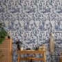 Tapetti - Blue antique – a delicate pattern with Greek and botanical motifs