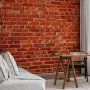 Fototapetti - Old wall – retro-style red brick wall