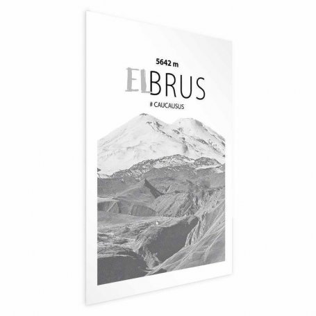 Juliste - Majestic mountain peak Elbrus mountain crown mountain landscape