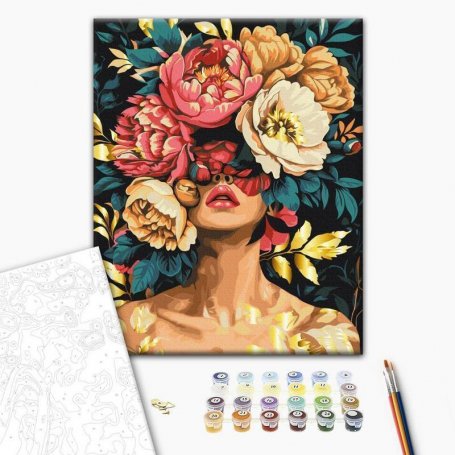 DIY kangas maalaus - Magic of petals