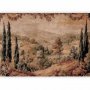 Fototapetti - Mediterranean landscape - old tapestry with a hill and a lake