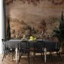 Fototapetti - Mediterranean landscape - old tapestry with a hill and a lake