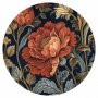Pyöreä seinämaalaus - Tapestry-style large retro flowers