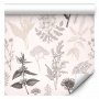 Tapetti - Flowers and herbs in warm greys