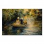 Taulu - Boat crossing - painting of two women sailing a boat on a river