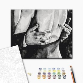 DIY kangas maalaus - Hug me