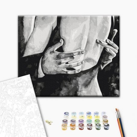 DIY kangas maalaus - Hug me