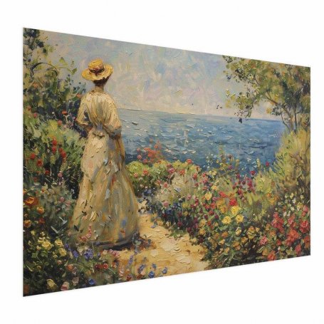 Juliste - Nostalgic impression - a pensive woman contemplating