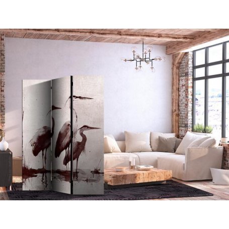 Sermi - Herons painted with ink