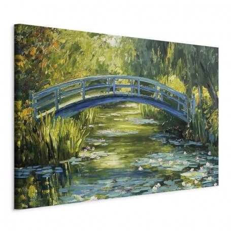 XXL-kuva - Impressionist bridge - painting of a bridge against a picturesque background