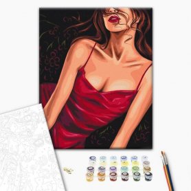 DIY kangas maalaus - Seductive red