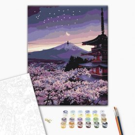 DIY kangas maalaus - Twilight over Japan