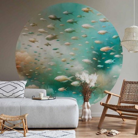 Pyöreä seinämaalaus - Oceanic beauty