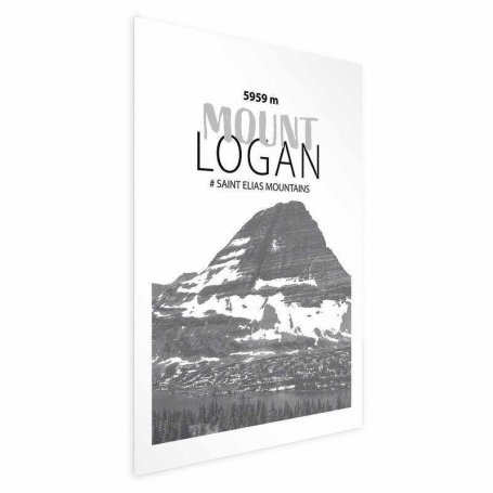 Juliste - The majestic Mount Logan mountain peak, crown of mountains, mountain landscape