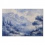 Taulu - Blue Bay - Italian landscape of Lake Como painted with blue ink