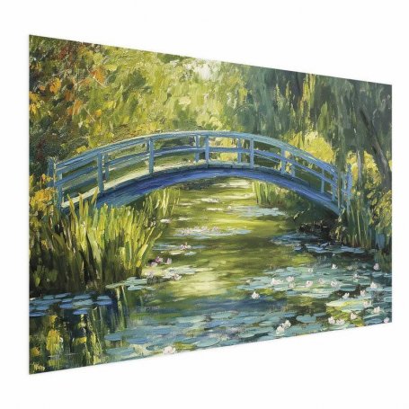 Juliste - Impressionist bridge - painting of a bridge against a picturesque background