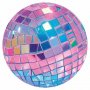 Pyöreä seinämaalaus - Pink disco ball