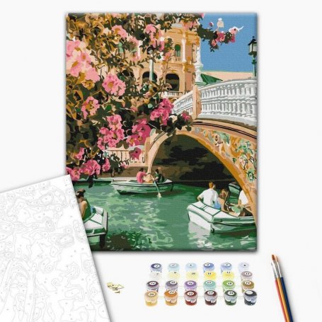 DIY kangas maalaus - Springtime Venice