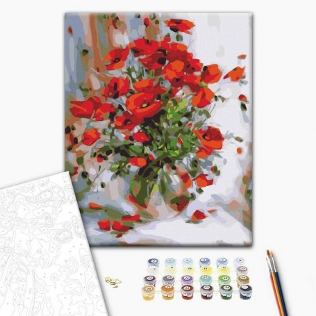 DIY kangas maalaus - Souvenir from a walk