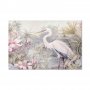 XXL-kuva - Heron wading in a pond - illustration in bright colours