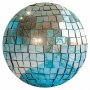 Pyöreä seinämaalaus - Sky blue disco ball