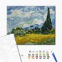 DIY kangas maalaus - Vincent Van Gogh – Wheat Field with Cypresses