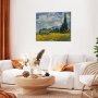 DIY kangas maalaus - Vincent Van Gogh – Wheat Field with Cypresses