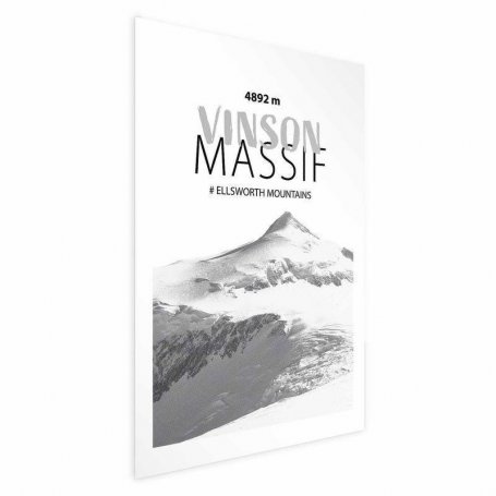 Juliste - The majestic Vinson Massif mountain peak, crown of mountains, mountain landscape