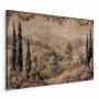 Taulu - Mediterranean landscape - old tapestry with a hill and a lake