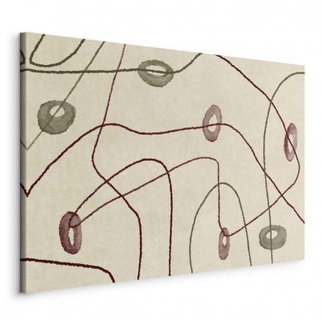 Taulu - Lines and shapes – bead labyrinth on a pale washed background