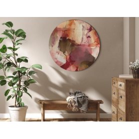 Pyöreä taulu - Spring composition – transparencies and forms in watercolor style