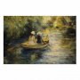 Juliste - Boat crossing - painting of two women sailing a boat on a river