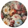 Pyöreä seinämaalaus - The scent of garden flowers