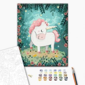 DIY kangas maalaus - Fairytale unicorn