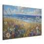 XXL-kuva - Seascape – wildflowers and a view of the rough sea