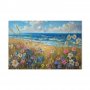 XXL-kuva - Seascape – wildflowers and a view of the rough sea
