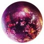 Pyöreä seinämaalaus - Magenta disco ball