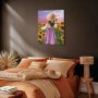 DIY kangas maalaus - Girl among sunflowers