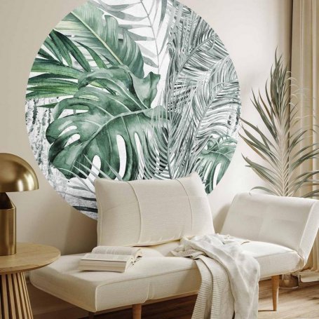 Pyöreä seinämaalaus - Dense jungle