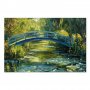 Taulu - Impressionist bridge - painting of a bridge against a picturesque background
