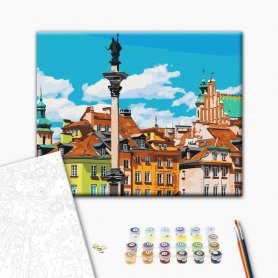 DIY kangas maalaus - Castle Square in Warsaw