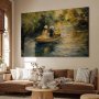 XXL-kuva - Boat crossing - painting of two women sailing a boat on a river