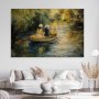 XXL-kuva - Boat crossing - painting of two women sailing a boat on a river