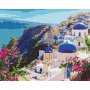 DIY kangas maalaus - Roofs of Santorini